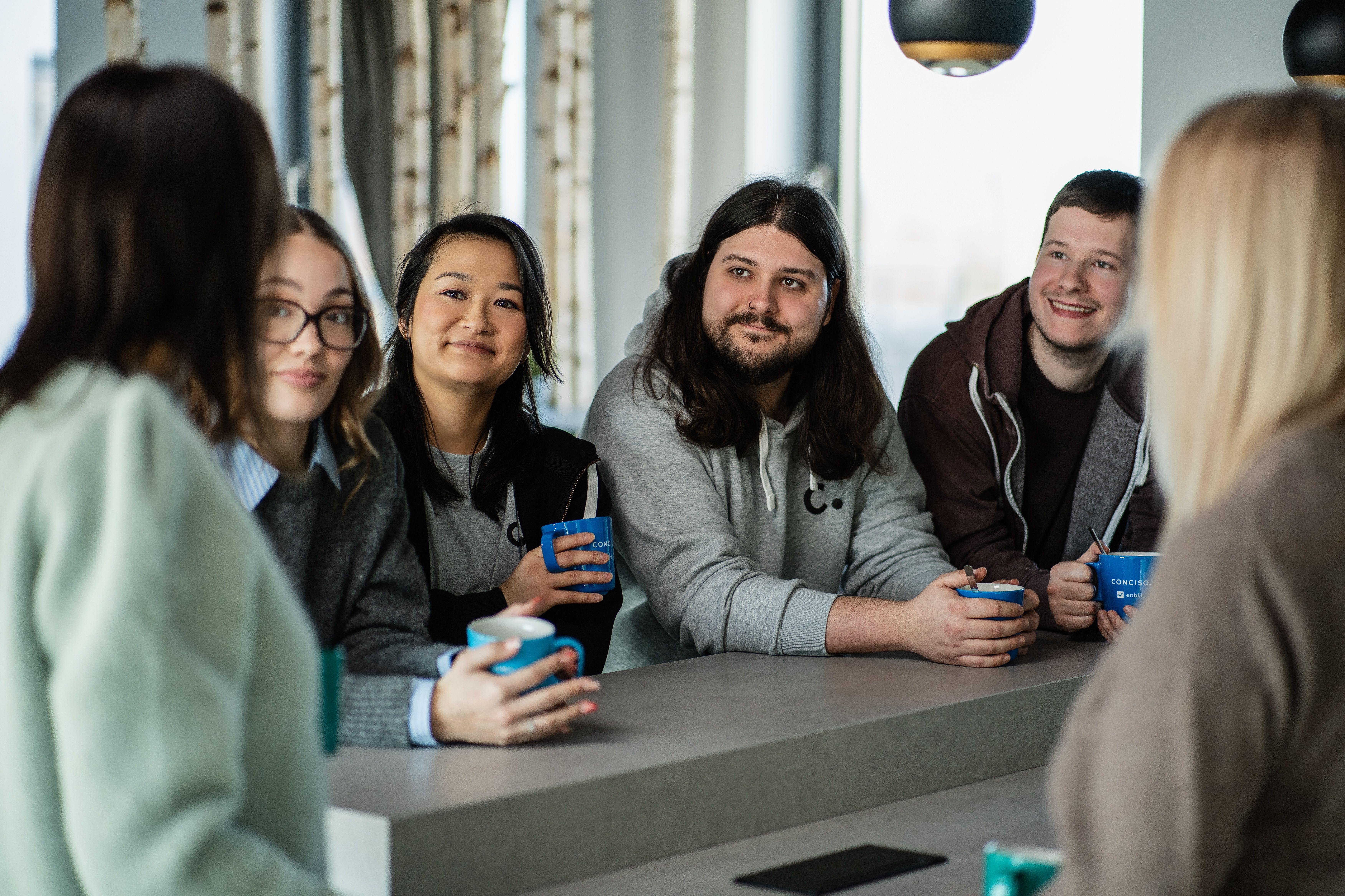 Conciso-Team beim gemeinsamen Kaffee